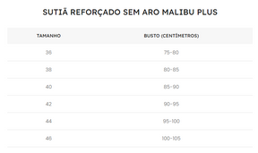 Sutiã Reforçado Sem Aro Malibu Plus