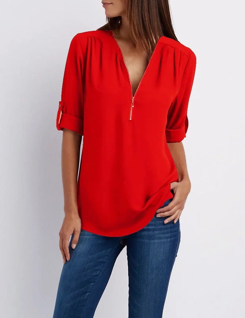 Blusa Feminina Gola V