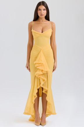 Vestido Longo com Babados Modern Valência - GOLDEN ERA