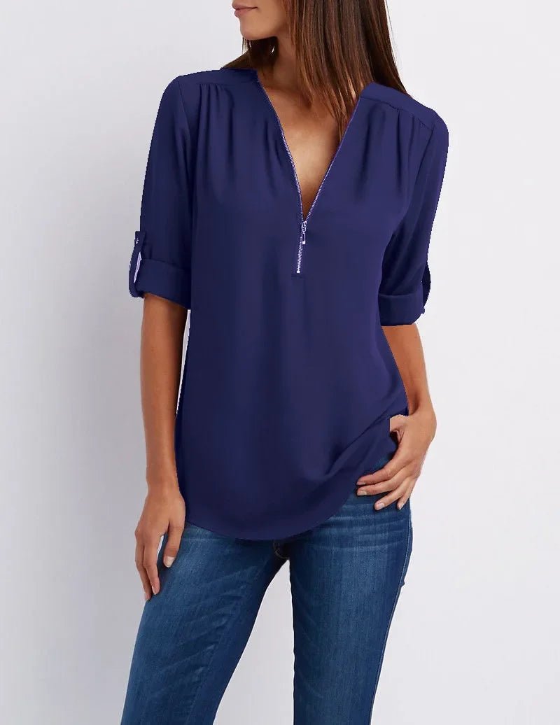 Blusa Feminina Gola V