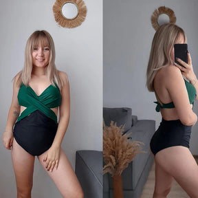 Maiô estiloso com X frontal