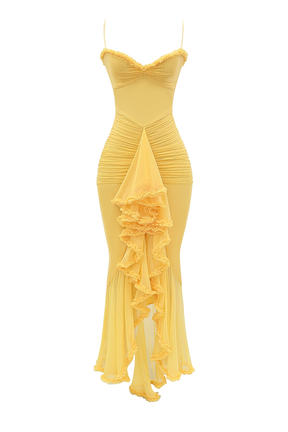 Vestido Longo com Babados Modern Valência - GOLDEN ERA