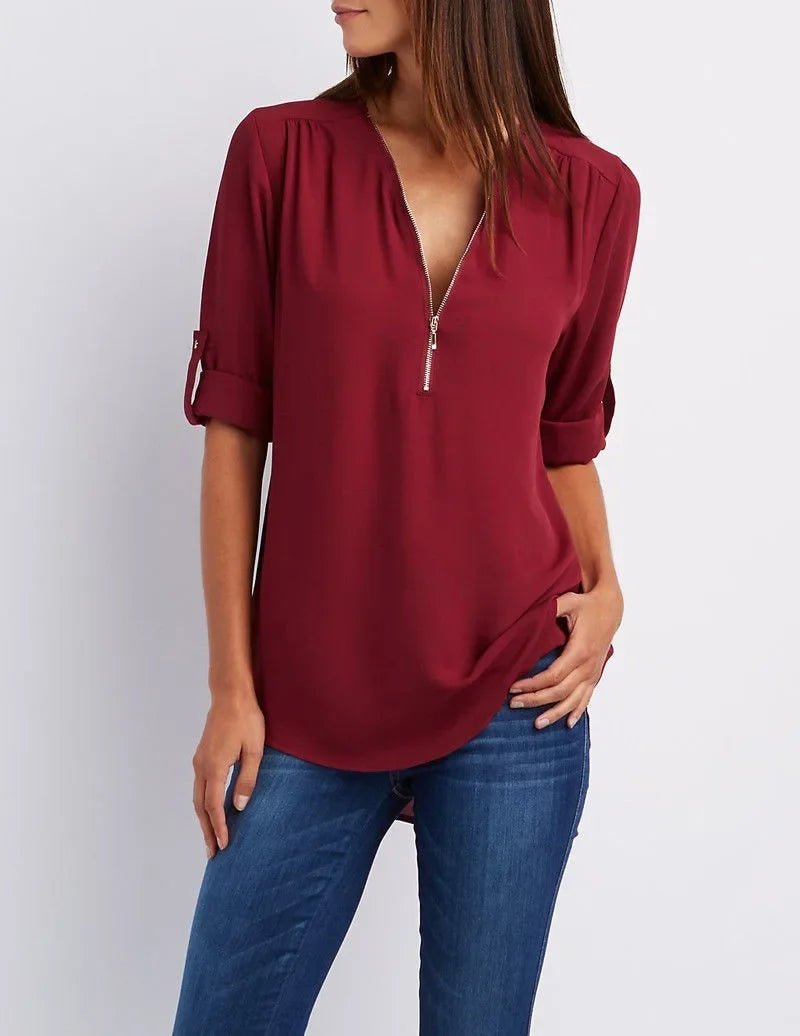 Blusa Feminina Gola V