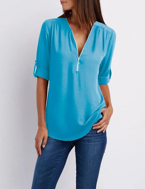 Blusa Feminina Gola V
