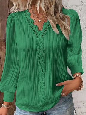 Blusa Feminina Com renda Manga longa