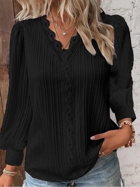 Blusa Feminina Com renda Manga longa