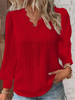 Blusa Feminina Com renda Manga longa