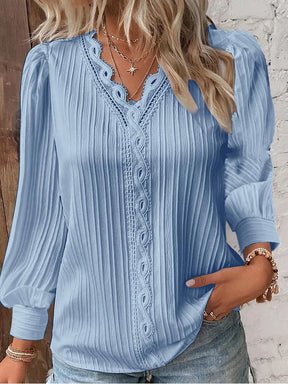 Blusa Feminina Com renda Manga longa