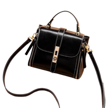 Bolsa feminina em couro genuíno transversal