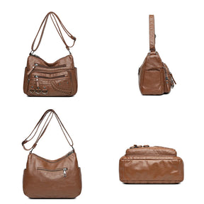 Bolsa feminina transversal couro PU