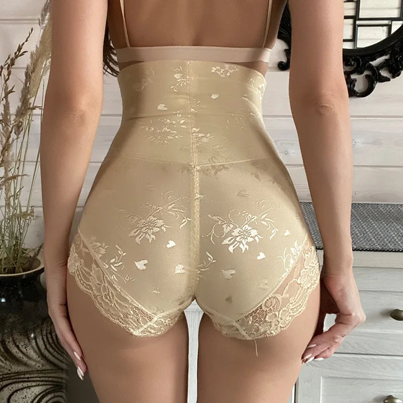 Calcinha Modeladora de Cintura Alta - Bordas de Renda (PANOMA)