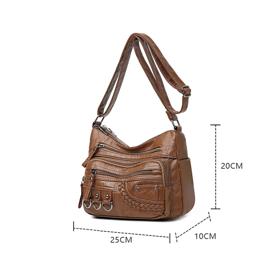 Bolsa feminina transversal couro PU