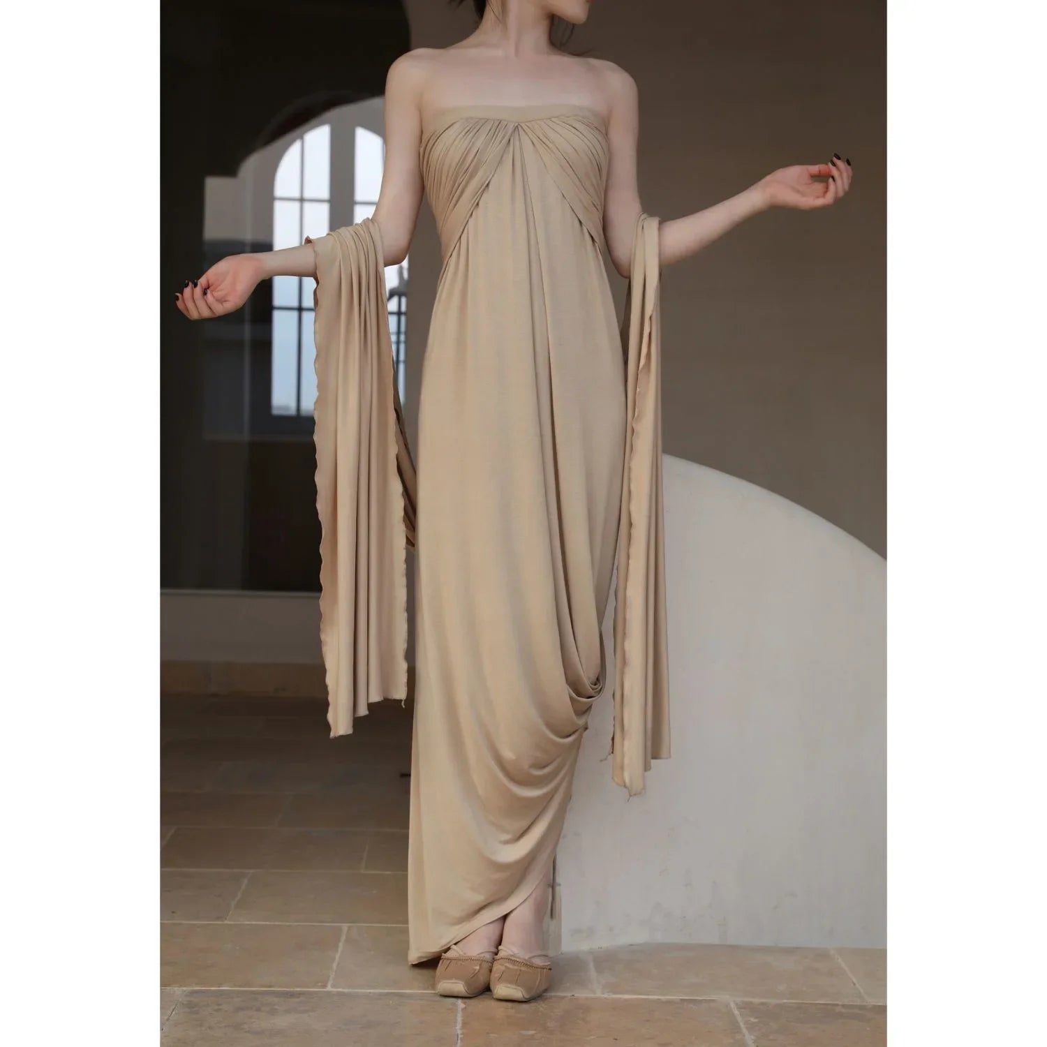Vestido Feminino Longo Grego